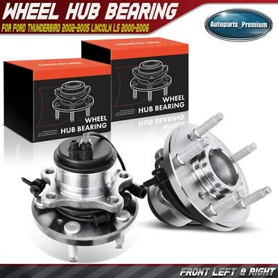 2 件前轮毂和轴承组件带 ABS 适用于福特 Thunderbird 02-05 Lincoln LS — 第 1/4 张图片