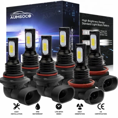 9005+9006+H11 para Pontiac Grand Prix 2004-2008 faros LED bombillas antiniebla 6x Foto 1 de 4