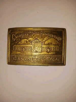 VINTAGE COLORADO STATE PENITENTIARY CANON, CO BELT BUCKLE  - Image 1 of 4
