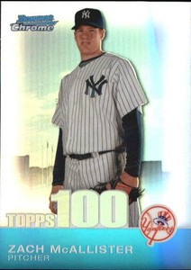 2010 Bowman Chrome Topps 100 Prospects Refractors #TPC82 Zach McAllister/499