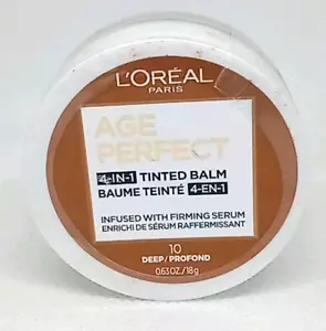 L'Oreal Paris AGE PERFECT 4-in-1 Tinted Balm Foundation ,10 Deep, - Picture 1 of 4