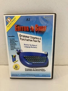 EDITOR IN CHIEF A1 Grammar/Punctuation Gr 4-5 CD-ROM Critical Thinking Co 1999 - Imagen 1 de 6
