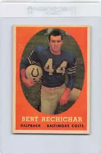 1958 Topps #74 Bert Rechichar Colts quasi nuovo *1838 - Foto 1 di 2