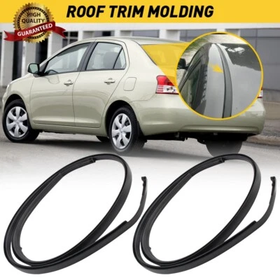 Kit de molduras por goteo para techo izquierdo+derecho Toyota Yaris 2007-2011 sedán 2X negro Foto 1 de 4