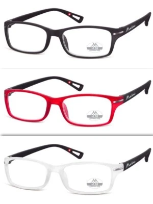 Lesebrille Kunststoff Schwarz Rot Weiß Montana Eyewear MR76 mit Etui SALE SALE