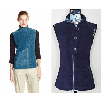 Chaleco polar EXOFFICIO Calluna cremallera/a presión XS exterior cuello alto bolsillos púrpura Foto 1 de 4