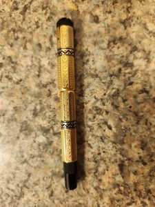RARE MONTBLANC N 0 GOLD OVERLAY SAFETY FILLER FOUNTAIN PEN 1920s - Picture 1 of 10