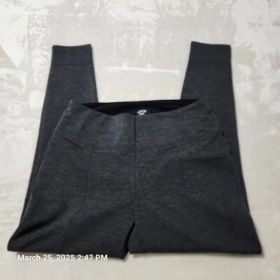 Apt. 9 Sz L Tummy-Control Ponte Leggings Pants Charcoal Mid-Rise Elastic Waist - Image 1 of 4