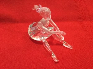 SWAROVSKI KRISTALL junge Ballerina sitzend #254960 Schwan Logo nicht mehr produziert 2009 ohne Karton - Bild 1 von 7