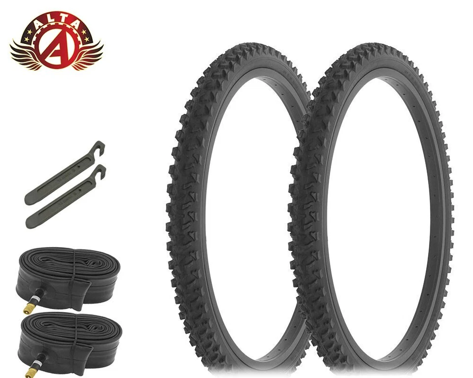 ALTA PERFORMANCE Bicycle 24" x 1.95" Black TIRE MOUNTAIN Rough TREAD 6pc SET. - Image 1 of 1