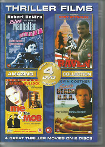 4 DVD thriller FILMS blue manhattan me & the mob raven sizzle beach sealed