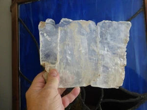 Utah Ice Selenite Slab - AWESOME - NATURAL - 2 LB 5 OZ  -  10 inch x 7 inch - Picture 1 of 5