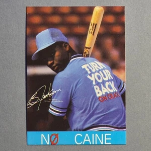 1988 Bo Jackson Turn Your Back on Crack Promo Card No Caine Rare oddball RC Card - Bild 1 von 2