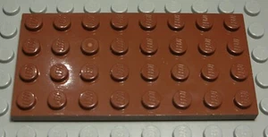 Lego Plate 4X8 New Brown 2 Pieces - Picture 1 of 1