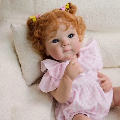 ZERO PAM 18in Chubby Reborn Baby Dolls Full Vinyl Body Girl Poseable Limbs Handmade Gifts