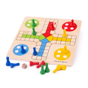 Bigjigs Toys Set Gioco Giocattolo Tradizionale in Legno Ludo - Foto 1 di 4
