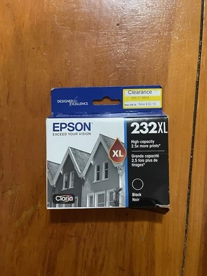 Genuine Epson 232XL Black Ink Cartridge - T232XL120-S - Exp. 2027 - Sealed! - Image 1 of 2