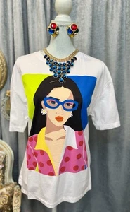 Neu mit Etikett Zara buntes T-Shirt mit Schmuck - Bild 1 von 5