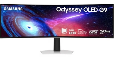 Monitor para juegos Samsung 49" Odyssey OLED G93SC QD-OLED 240Hz 0,03 ms HDR G-Sync ✅️ Foto 1 de 4