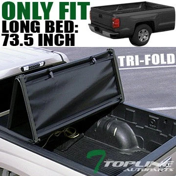 Topline For 2005-2015 Toyota Tacoma 6 Ft Bed Tri Fold Soft Vinyl Tonneau Cover Foto 1 de 4