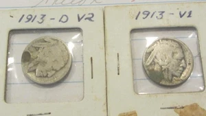 1913-D Type 2  & 1913 -P  Type 1  Buffalo Nickel s - Picture 1 of 2