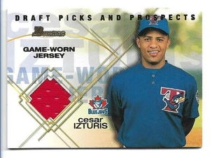 Cesar Izturis 2001 Bowman Draft Picks and Prospects Game Worn Jersey Relic - Picture 1 of 2
