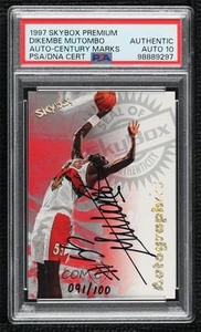 1997-98 Skybox Premium Century Marks /100 Dikembe Mutombo PSA Authentic Auto HOF - Picture 1 of 3