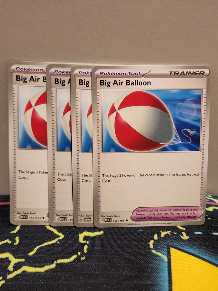 Pokemon 151 Trainer Big Air Balloon 155/165 Playset X4 NM  - Image 1 of 1