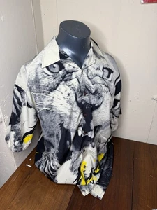 CAMISA LEÓN JORDAN CRAIG Y2K LEÓN AOP ABOTONADA TALLA XXL VINTAGE ESTAMPADO ANIMAL DE COLECCIÓN - Imagen 1 de 15