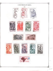 Sammlung, Tschechoslowakei Teil C Scott Seiten, 1961/1967, Kat 76 $, postfrisch & gebraucht - Bild 1 von 24