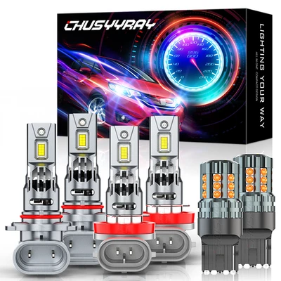 For Cadillac SRX 2010-2016 Combo LED Headlight High/Low +Turn Signal Light Bulbs - Image 1 of 4