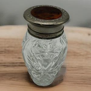 VTG Ralph Lauren Glass Crystal Bottle Tortoise Style Lid Made In USA 1989 - Picture 1 of 9