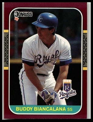 Buddy Biancalana 1987 Donruss Opening Day Baseball Kansas City Royals - Image 1 of 2