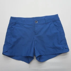 Pantalones cortos chinos Under Armour para mujer talla 10 azules ajustados de golf tiro medio entrepierna de 4" - Imagen 1 de 10