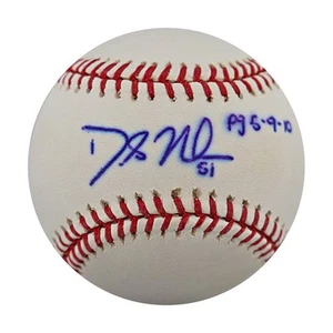 Dallas Braden Oakland Athletics firmato scritta OMLB baseball gioco perfetto MLB - Foto 1 di 7