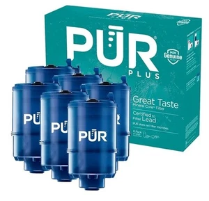 PUR PLUS RF-9999 Faucet Mount Replacement Water Filter 6-Pack Mineral Core Blue - Picture 1 of 3