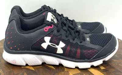 Under Armour Women Sz 8 Sneakers Running Shoes Assert 6 Black Micro G - Image 1 of 4