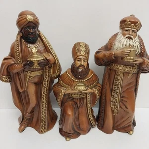 Vintage Christmas Nativity 3 Wise Men Kings Statues Figurine Lot of 3 12" Rare - Picture 1 of 12