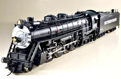 SUN HO BRASS SOUTHERN PACIFIC GS-1 4-8-4 & Tender C/P #4401 OB EXC - Image 1 of 4