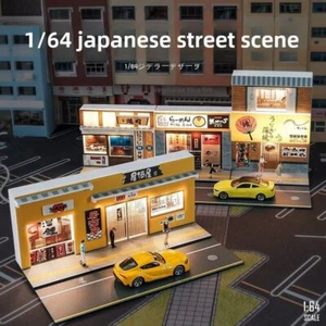1/64 Car Garage Model City Street Background Display Scene W/ LED Diorama Model - Picture 1 of 12