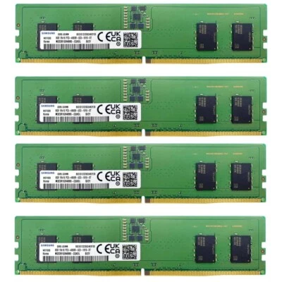 Samsung 32GB (4X8GB) DDR5 4800MHz PC5-38400 UDIMM Memory Ram M323R1GB4BB0-CQK - Image 1 of 4