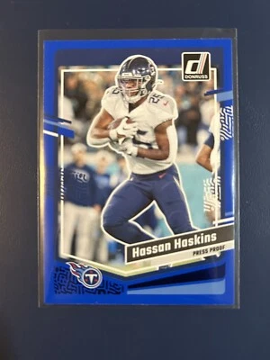 2023 Donruss HASSAN HASKINS #285 Blue Press Proof - Image 1 of 2