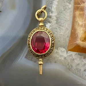 Vintage 10K Yellow Gold James Madison High School Unisex Pendant - Picture 1 of 8