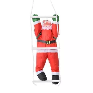 NEU Weihnachtsmann auf Leiter Weihnachts Deko Weihnachten Figur Nikolaus - Bild 1 von 3
