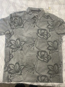 Tommy Bahama Polo Shirt Mens Medium Gray IslandZone Golf Delray Fresco Beach NWT - Picture 1 of 3