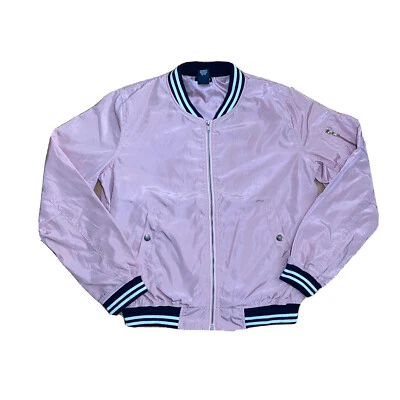 Chaqueta Bomber Rosa Sello Húmedo con Bolsillo en la Manga (Mediana) Foto 1 de 4