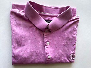 CUTTER & BUCK Signature Coll pink striped short sleeve polo size XL Honolulu CC