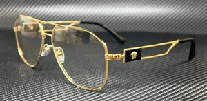 VERSACE VE1287 1002 Shiny Gold Men's 57 mm Eyeglasses - Picture 1 of 5