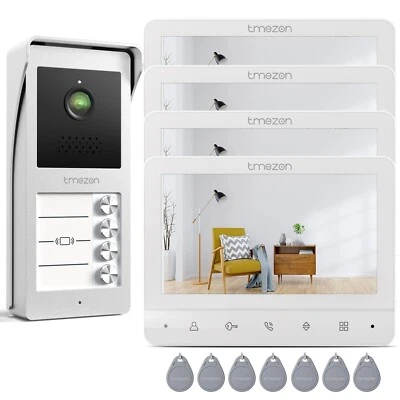 TMEZON Videocitofono casa famiglia 1-4 filo bus video campanello citofono