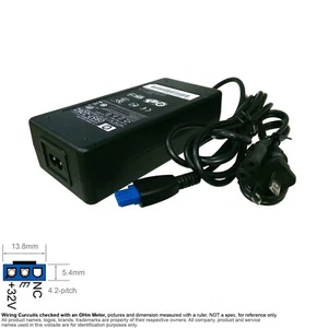 Power Adapter AC DC MNF 3-Pin Blue 32V 2.0A 2000mA HP 0957-2262 PAE564WD B - Picture 1 of 3